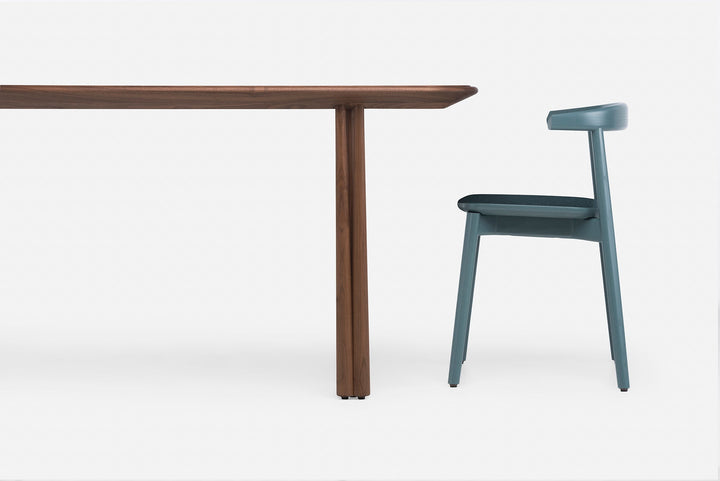 DANISH OILED WALNUT (MODEL L + ANDO CHAIR IN BAY PAINTED ASH)