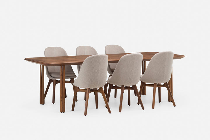 DANISH OILED WALNUT (MODEL: L + SOLO CHAIR IN CODA 2 232)