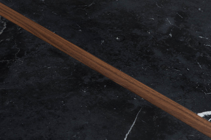 DANISH OILED WALNUT & BLACK MARQUINA MARBLE