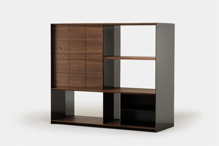 DANISH OILED WALNUT & BLACK GLOSS HDF