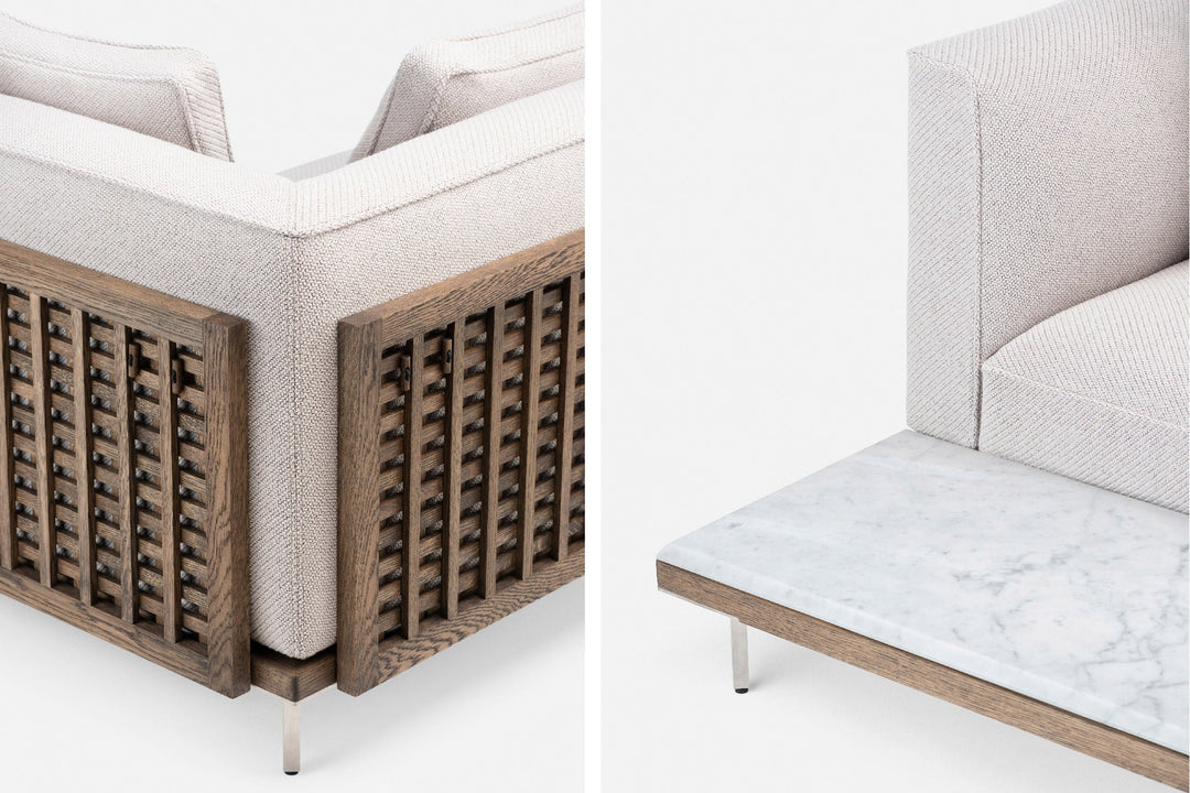 BLACK OILED OAK & CODA 2 232 & CARRARA MARBLE (MODEL: 08R)