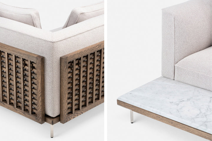 BLACK OILED OAK & CODA 2 232 & CARRARA MARBLE (MODEL: 08R)