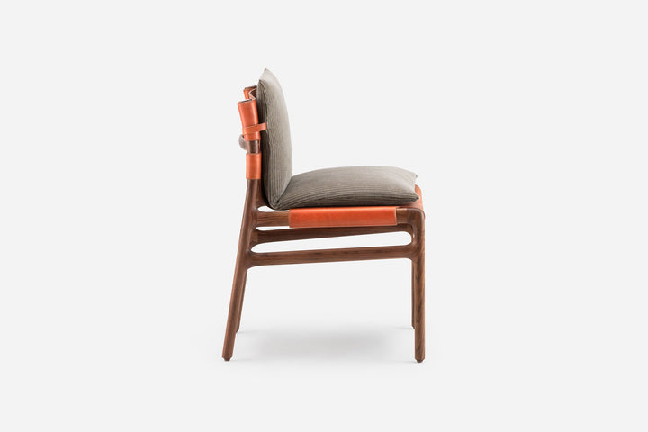 DANISH OILED WALNUT & DARK TAN LEATHER & PHLOX 243