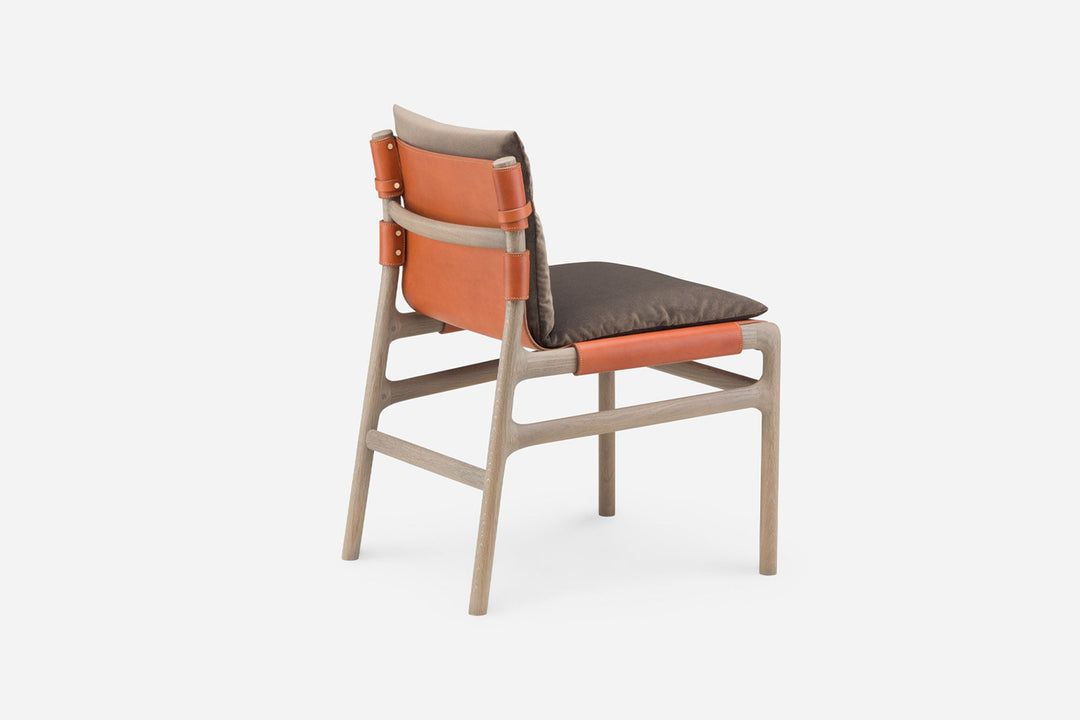 OXIDISED OAK & DARK TAN LEATHER & BALBOA 29 FABRIC