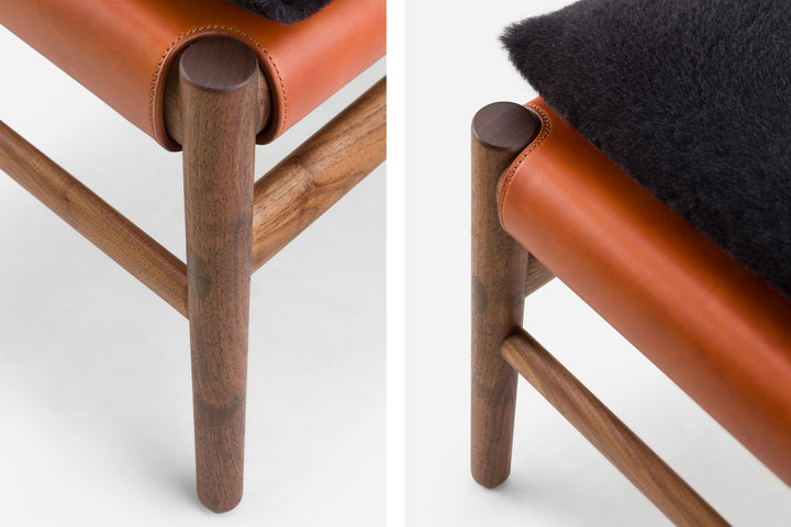 DANISH OILED WALNUT & DARK TAN LEATHER & EINAR 197