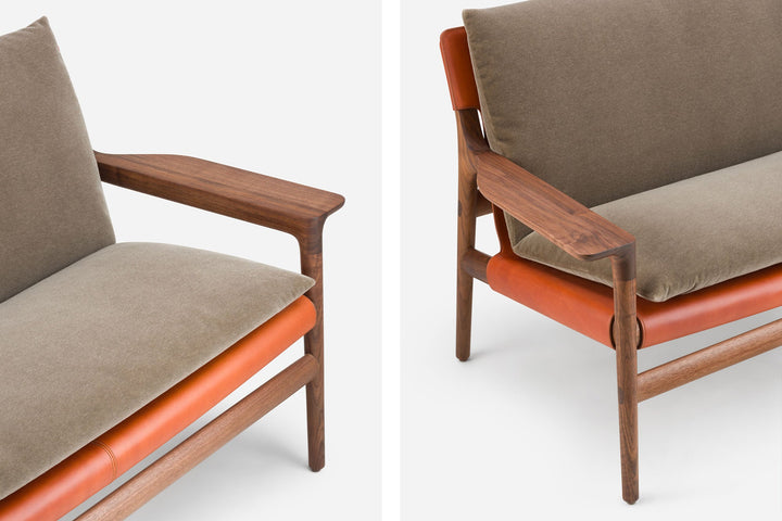 DANISH OILED WALNUT & DARK TAN LEATHER & BYRAM 361 (MODEL: MZ)