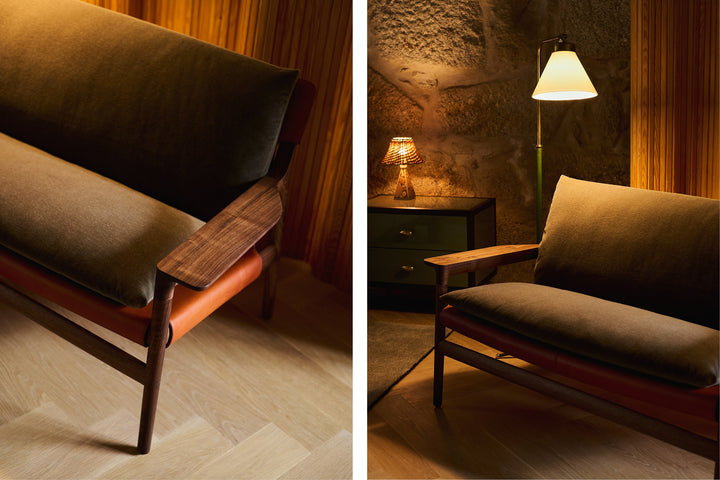 DANISH OILED WALNUT & DARK TAN LEATHER & BYRAM 361 (MODEL: MZ)