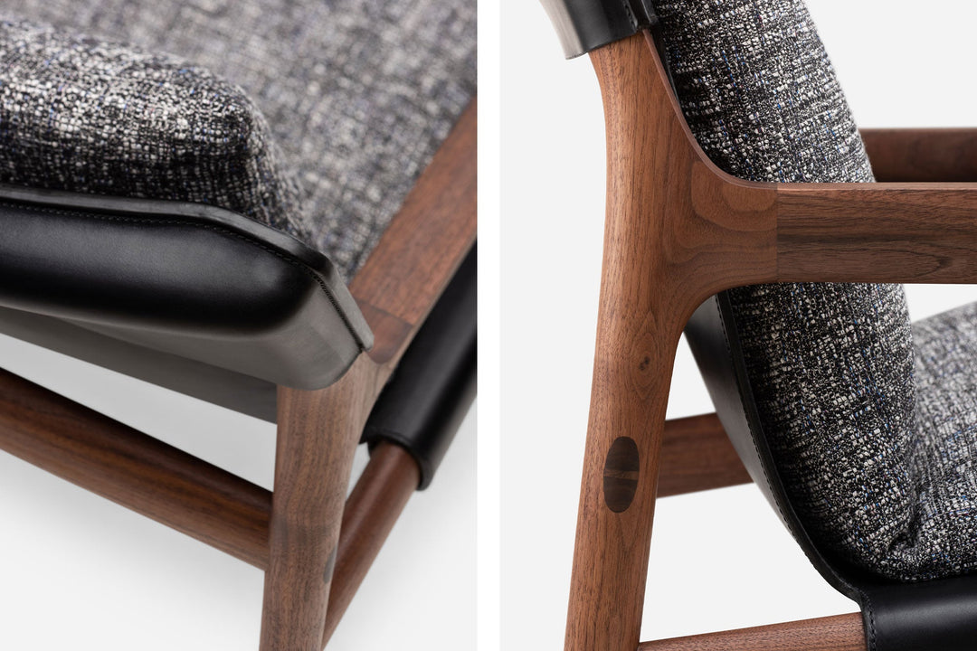 DANISH OILED WALNUT & BLACK LEATHER & SONAR 173