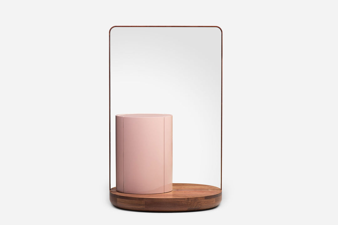 DANISH OILED WALNUT & DUSTY ROSE GLOSS LACQUER 