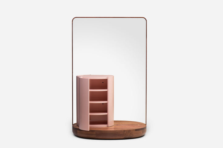 DANISH OILED WALNUT & DUSTY ROSE GLOSS LACQUER 