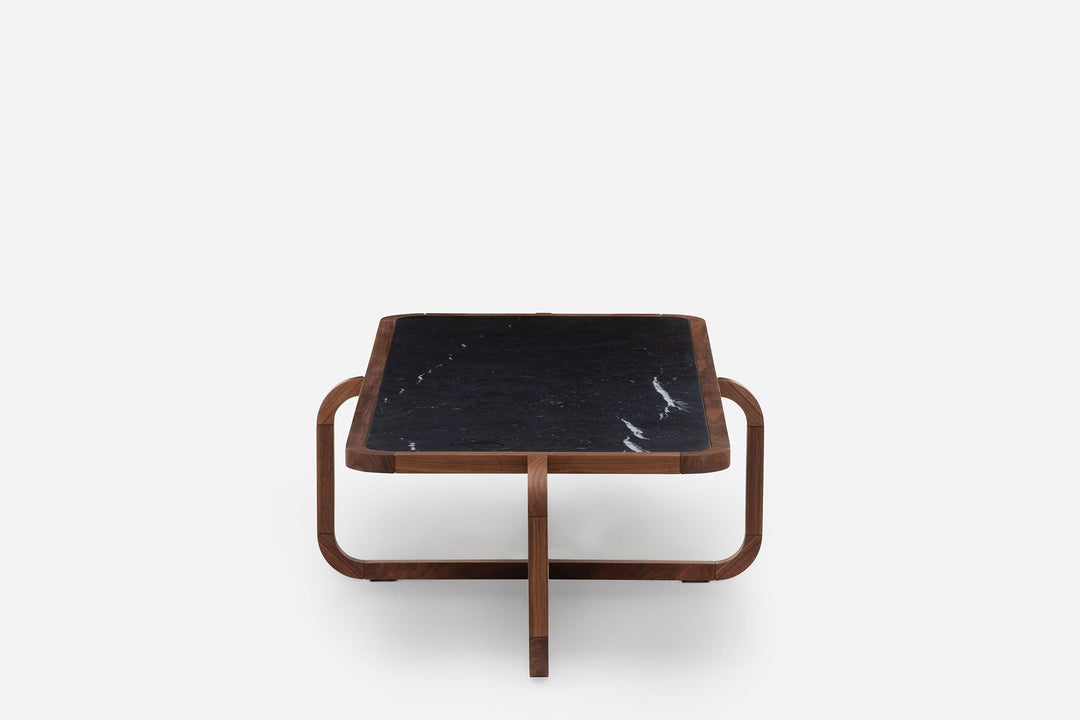 DANISH OILED WALNUT & BLACK MARQUINA MARBLE (MODEL: GM)