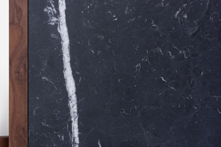 DANISH OILED WALNUT & BLACK MARQUINA MARBLE (MODEL: GM)