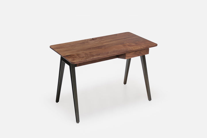 DANISH OILED WALNUT & CAST IRON