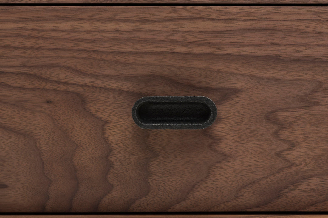 DANISH OILED WALNUT & CAST IRON