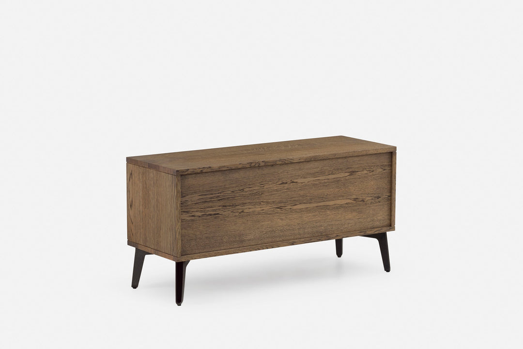 BLACK OILED OAK & CAST IRON