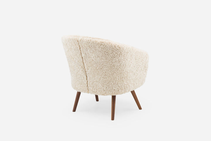 DANISH OILED WALNUT & MOHAWI CURLY WOOL SHEEPSKIN