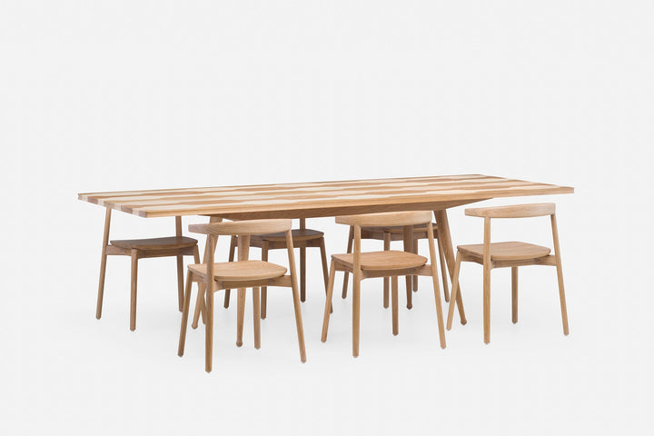 WHITE OILED OAK & ASH (MODEL: L + ANDO CHAIR IN WHITE OILED OAK)