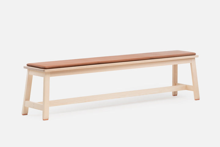 WHITE OILED ASH (MODEL: 443 + OPTIONAL SEAT PAD IN BROWN NATURAL GRAIN LEATHER)