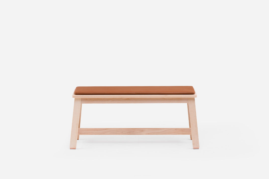 WHITE OILED ASH (MODEL: 449 + OPTIONAL SEAT PAD IN BROWN NATURAL GRAIN LEATHER)