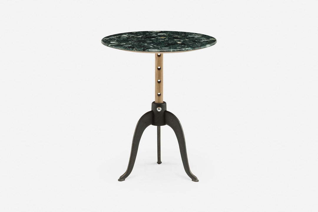 WHITE OILED OAK & VERDE TERRAZZO & CAST IRON