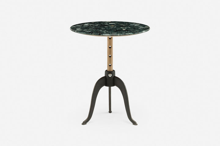 WHITE OILED OAK & VERDE TERRAZZO & CAST IRON