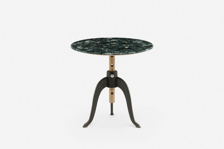 WHITE OILED OAK & VERDE TERRAZZO & CAST IRON