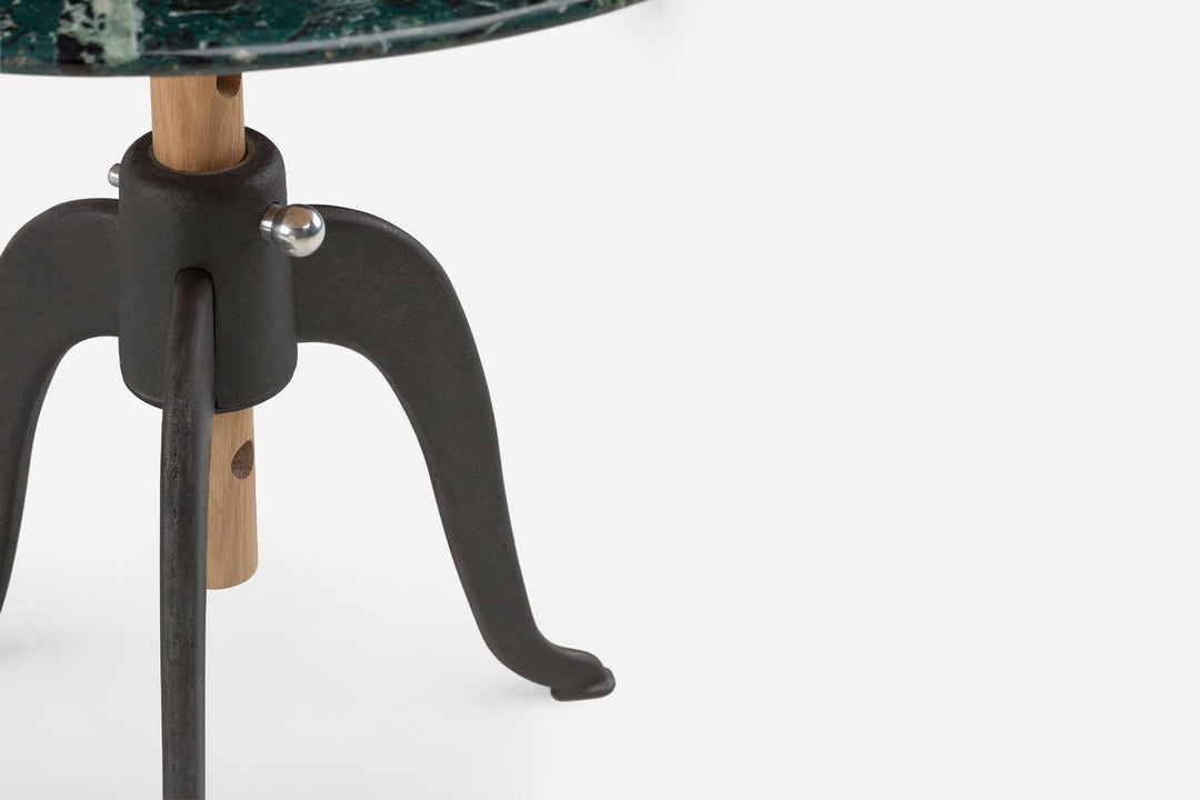 WHITE OILED OAK & VERDE TERRAZZO & CAST IRON