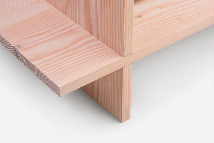 WHITE OILED DOUGLAS FIR (MODEL: S + EU KING MATTRESS)