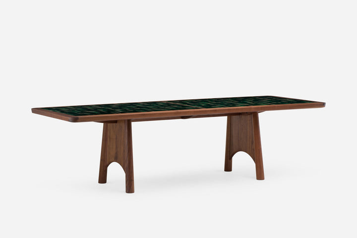 DANISH OILED WALNUT & GREEN TILE (MODEL: M)