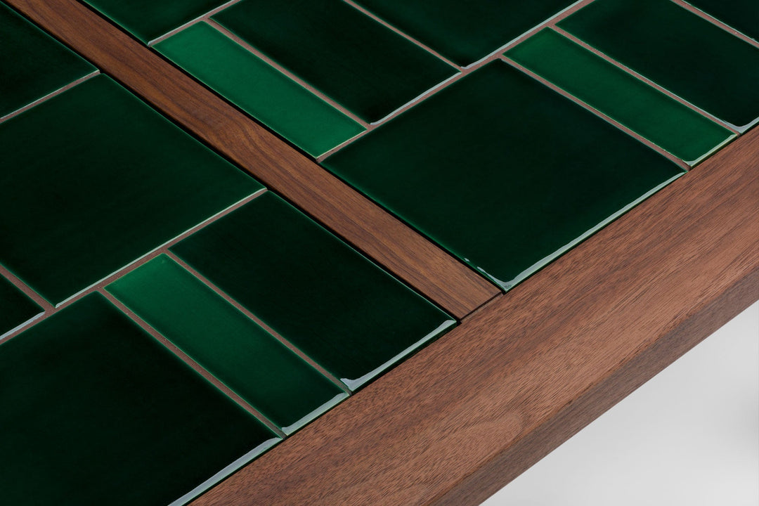 DANISH OILED WALNUT & GREEN TILE (MODEL: M)