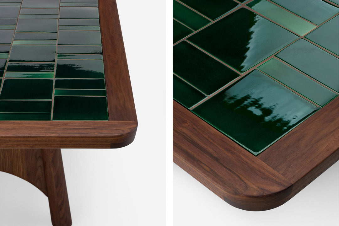 DANISH OILED WALNUT & GREEN TILE (MODEL: M)