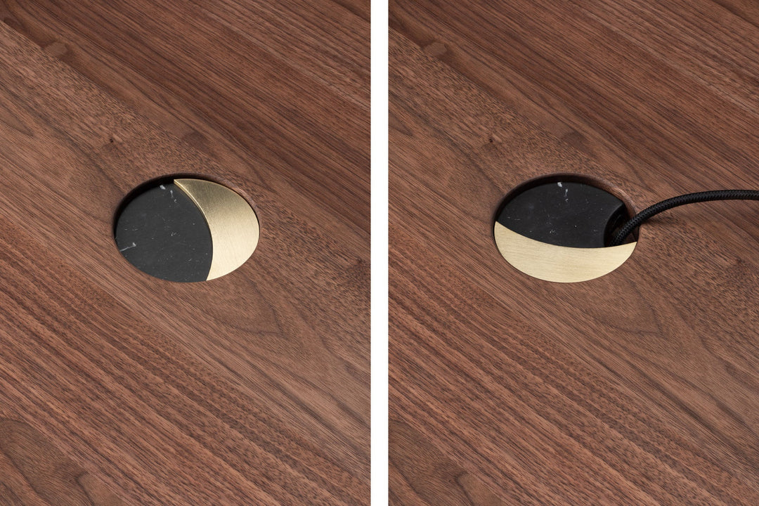 DANISH OILED WALNUT & BLACK MARQUINA MARBLE