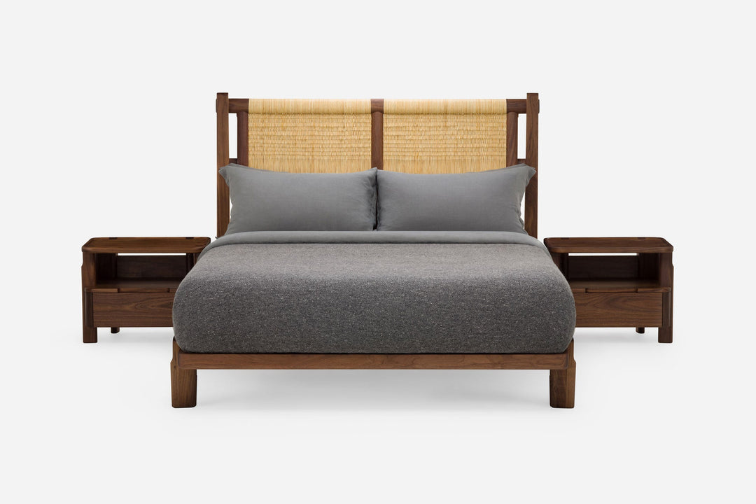 DANISH OILED WALNUT & JUNCO (+ TWENTY-FIVE BEDSIDE CHEST)