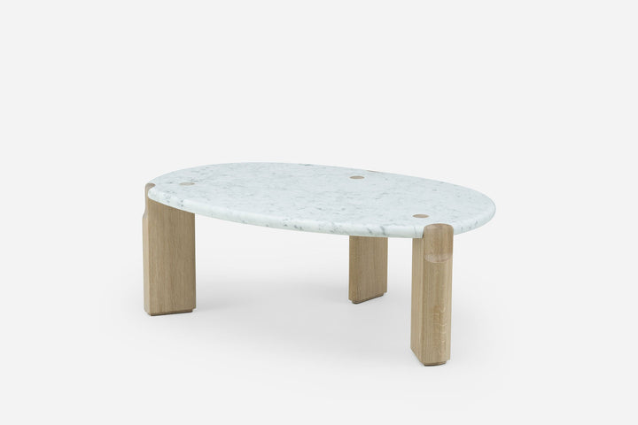 CARRARA MARBLE & WHITE OILED OAK (MODEL: SIM, H 40 CM)