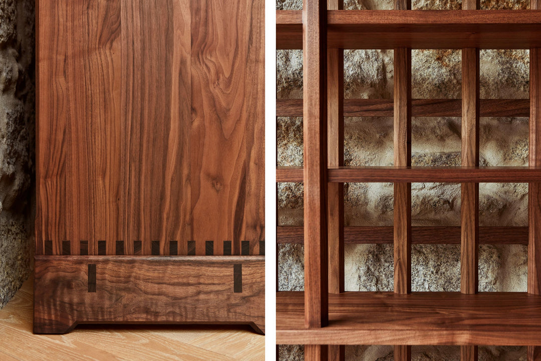 DANISH OILED WALNUT & GREY CERAMIC & CATARINA RICCABONA PANELS (MODEL: LFN)