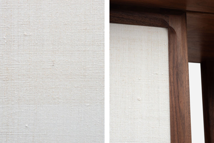 DANISH OILED WALNUT & NATURAL WHITE FLORES TEXTILE LINEN (MODEL: LF)