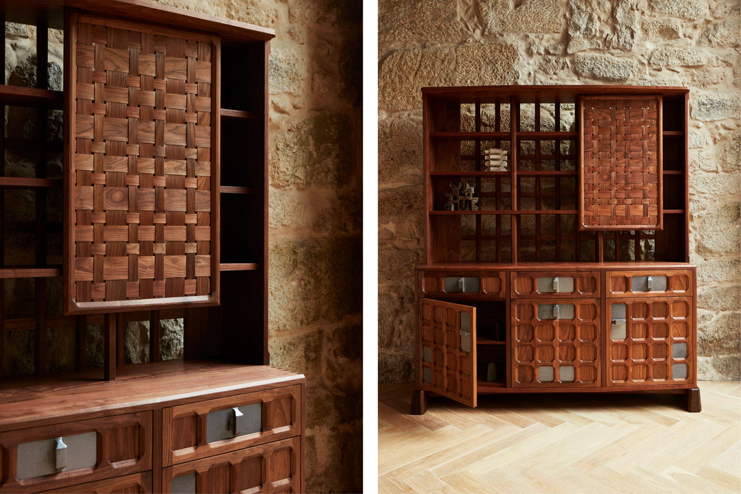 DANISH OILED WALNUT & GREY CERAMIC (MODEL: MF)