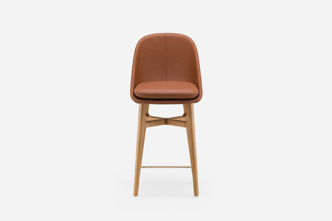 DANISH OILED OAK &amp; BROWN NATURAL GRAIN LEATHER (MODEL: P)