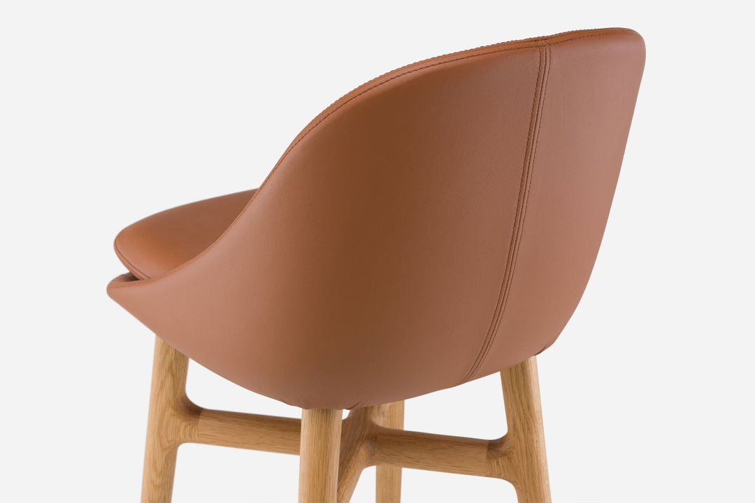 DANISH OILED OAK &amp; BROWN NATURAL GRAIN LEATHER (MODEL: P)