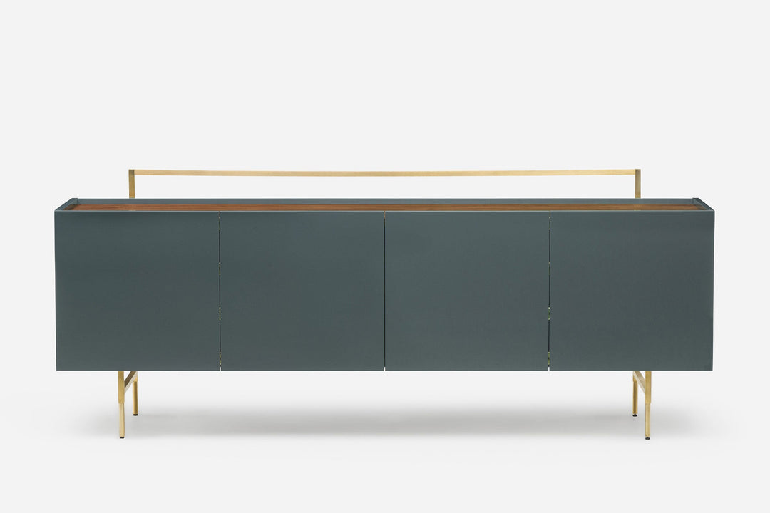 DANISH OILED WALNUT & BAY GLOSS HDF & BRUSHED BRASS