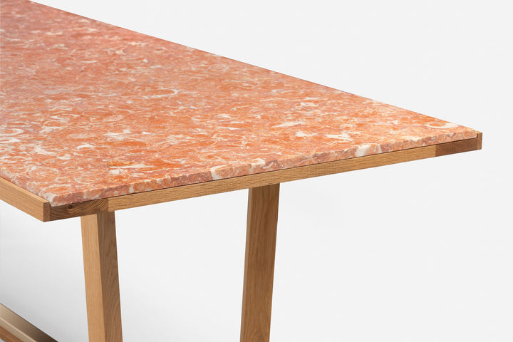 DANISH OILED OAK & ROSA NEGRAIS MARBLE