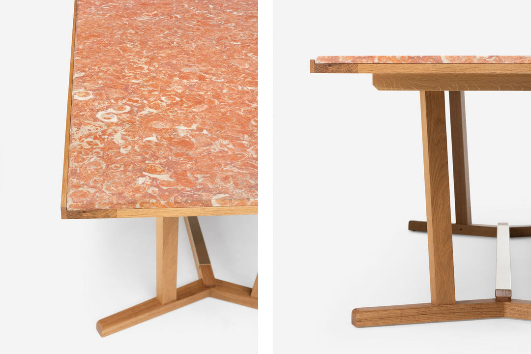 DANISH OILED OAK & ROSA NEGRAIS MARBLE