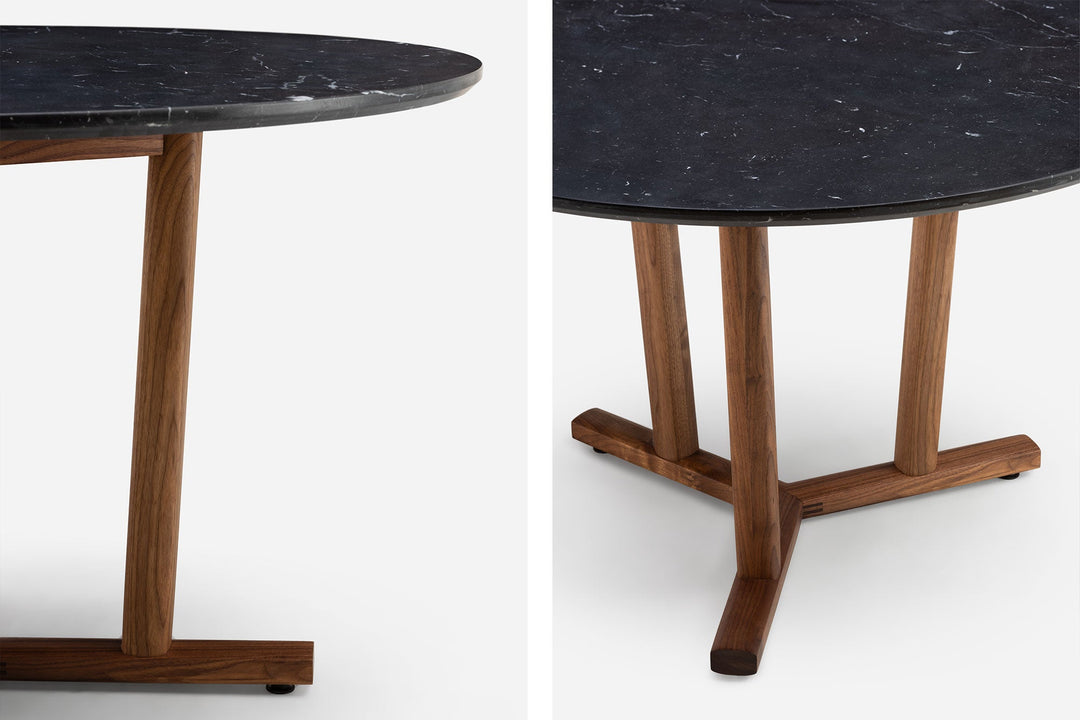 DANISH OILED WALNUT & BLACK MARQUINA MARBLE