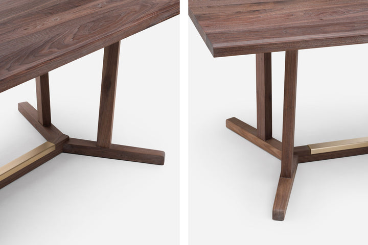 WHITE OILED WALNUT & BRUSHED BRASS