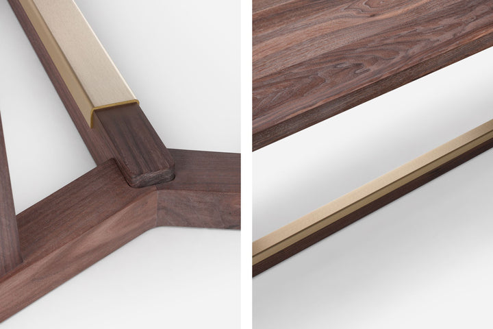 WHITE OILED WALNUT & BRUSHED BRASS