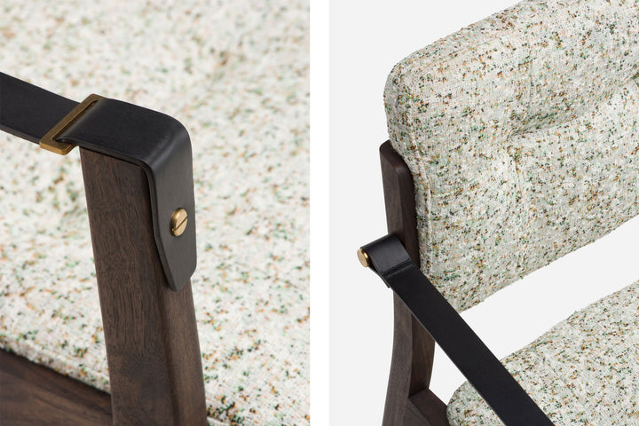 BLACK OILED WALNUT & ATOM 124 & BLACK LEATHER STRAPS