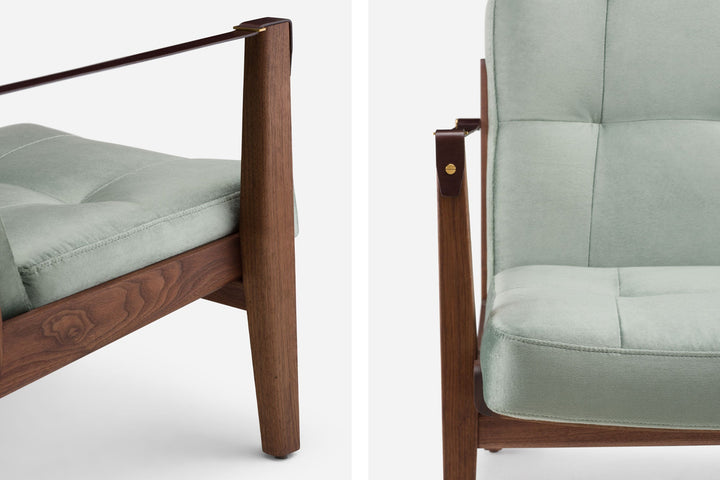 DANISH OILED WALNUT & AVALON 2 035 & BROWN LEATHER STRAPS