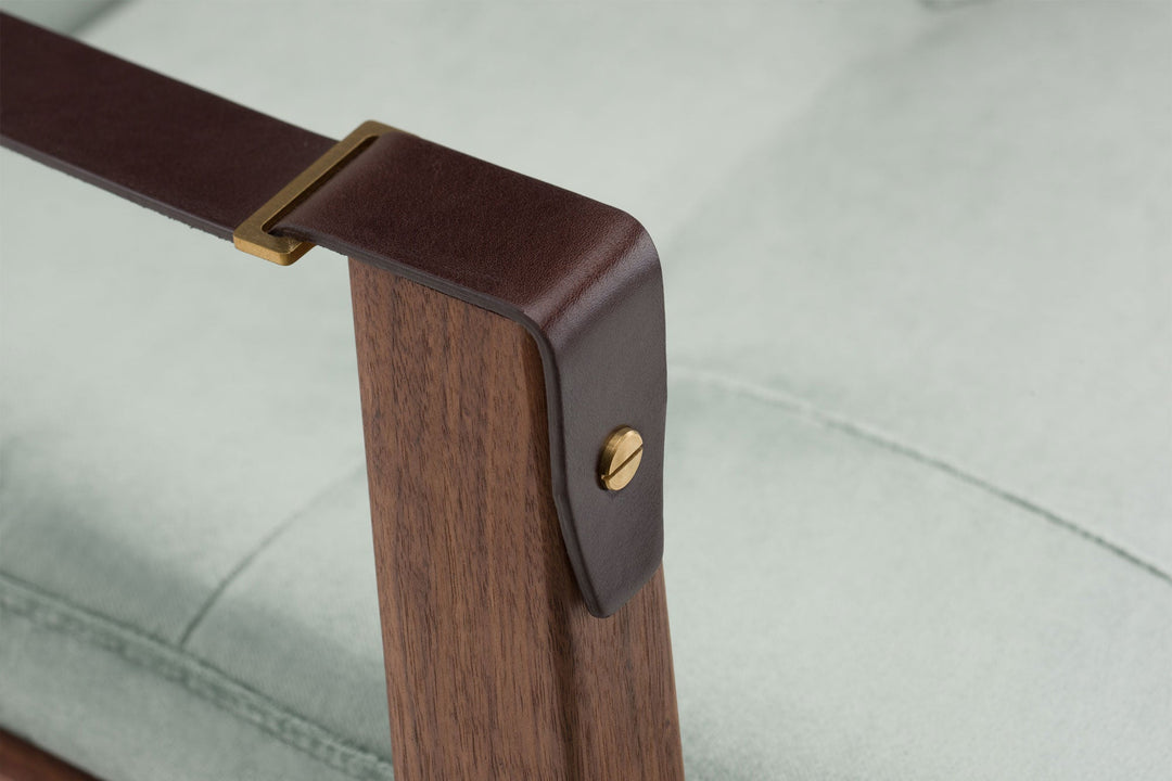 DANISH OILED WALNUT & AVALON 2 035 & BROWN LEATHER STRAPS