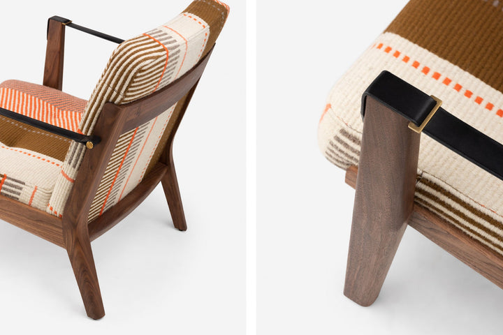 DANISH OILED WALNUT & MANTA ESPINHADA & BLACK LEATHER STRAPS