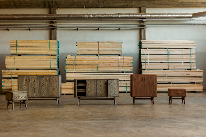 BLACK OILED ASH & DANISH OILED WALNUT (+ SOLO 4-DOOR CABINETS AND SOLO 2-DOOR CABINET)